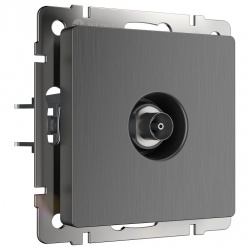 ТВ-розетка оконечная без рамки Werkel графит рифленый W1183004 в интернет-магазине "Галерея света"