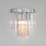 Накладной светильник Eurosvet Elegante 10130/1 хром/прозрачный хрусталь Strotskis в интернет-магазине "Галерея света"