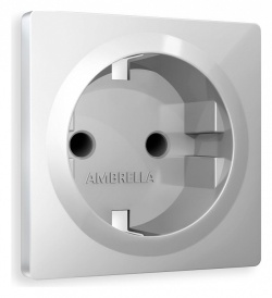Накладка для розетки с заземлением и со шторками Ambrella Volt ALFA AP4070 в интернет-магазине "Галерея света"