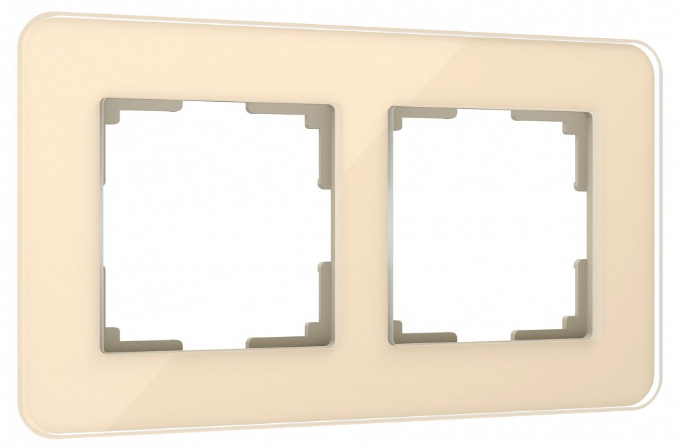 Рамка на 2 поста Werkel Elite (айвори, стекло) W0022443 в интернет-магазине "Галерея света"