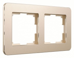 Рамка на 2 поста Werkel Platinum (шампань) W0022611 в интернет-магазине "Галерея света"