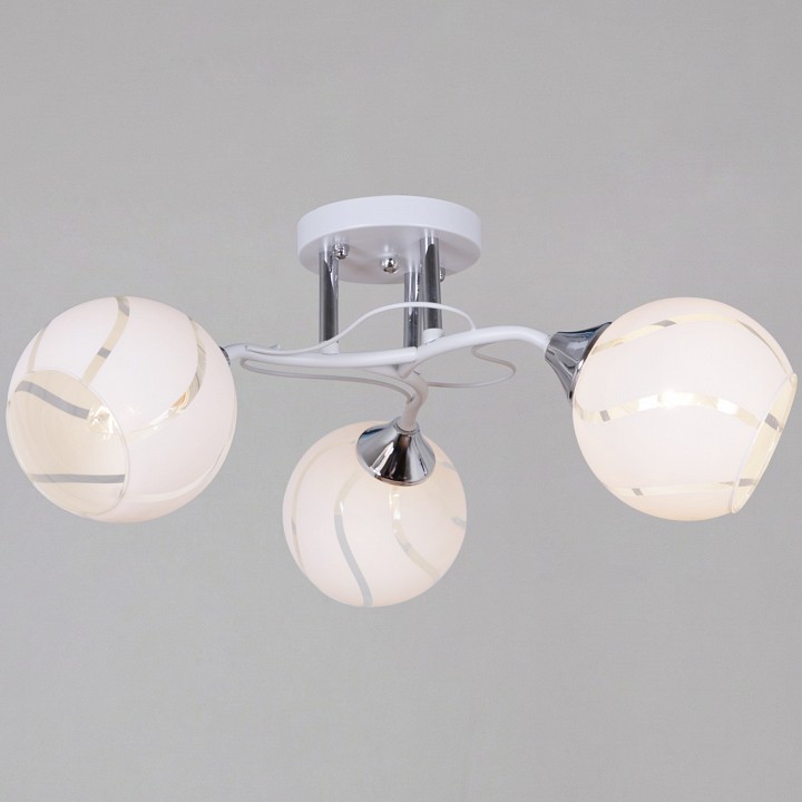 Люстра на штанге  99360-0.3-03 WH+CR в интернет-магазине "Галерея света"