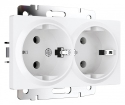 Розетка двойная с заземлением, без рамки Werkel белый матовый W1172061 в интернет-магазине "Галерея света"