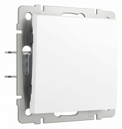 Выключатель проходной одноклавишный Werkel белый матовый W1112061 в интернет-магазине "Галерея света"