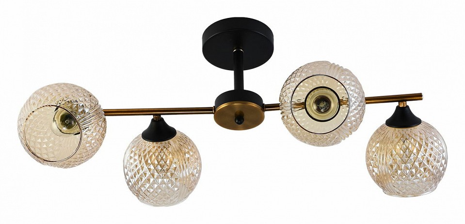 Люстра на штанге 11341-0.3-04 GOLD BRONZE+BK в интернет-магазине "Галерея света"