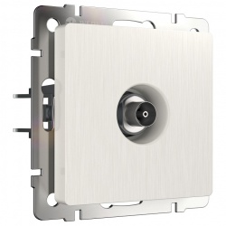 ТВ-розетка оконечная без рамки Werkel перламутровый рифленый W1183013 в интернет-магазине "Галерея света"