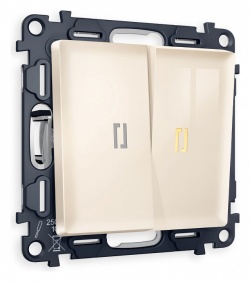 Выключатель проходной двухклавишный с подсветкой Ambrella Volt ALFA MA304030 в интернет-магазине "Галерея света"