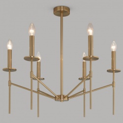 Люстра на штанге Eurosvet Anders 60142/6 латунь в интернет-магазине "Галерея света"