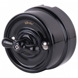 Выключатель одноклавишный Werkel Ретро (черный) W5612008 в интернет-магазине "Галерея света"