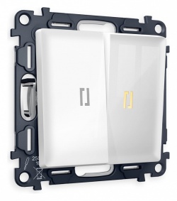 Выключатель проходной двухклавишный с подсветкой Ambrella Volt ALFA MA104030 в интернет-магазине "Галерея света"