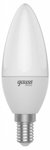Лампа светодиодная Gauss  E14 5.5Вт 3000K 1033116K в интернет-магазине "Галерея света"