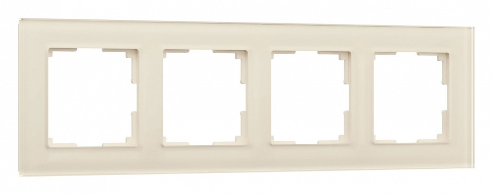 Рамка на 4 поста Werkel Favorit (молочный, стекло) W0041141 в интернет-магазине "Галерея света"