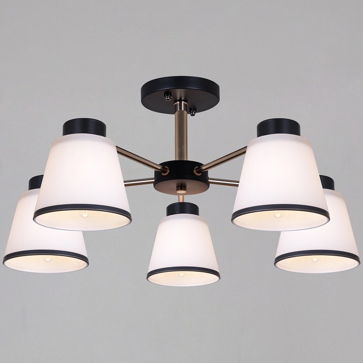 Люстра на штанге  30560-0.3-05 BK+FG в интернет-магазине "Галерея света"