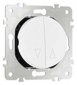 Выключатель для жалюзи без рамки Arte Milano 202 202.38-2.white в интернет-магазине "Галерея света"