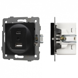 Механизм розетки 2хUSB type A и C Arlight SCT 049838 в интернет-магазине "Галерея света"