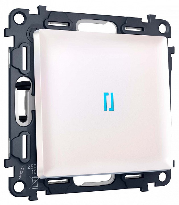 Выключатель самовозвратный одноклавишный с подсветкой, без рамки Ambrella Volt MA MA202060 в интернет-магазине "Галерея света"