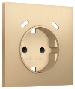 Накладка для розетки с заземлением и со шторками и 2хUSB type C Ambrella Volt SIGMA SP8905 в интернет-магазине "Галерея света"