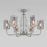 Люстра на штанге Eurosvet Defi 60138/6 сатин-никель в интернет-магазине "Галерея света"