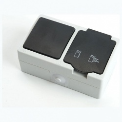 Блок с розеткой и выключателем Stekker Велена 32759 в интернет-магазине "Галерея света"