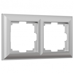 Рамка на 2 поста Werkel Fiore (серебряный) W0022206 в интернет-магазине "Галерея света"