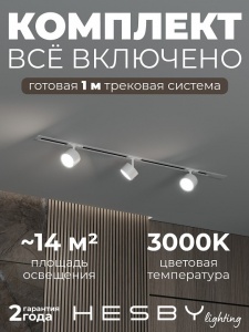 Комплект трековый Hesby Lighting Skylite №13 HSBL_kompl_S013_VI1W3K в интернет-магазине "Галерея света"