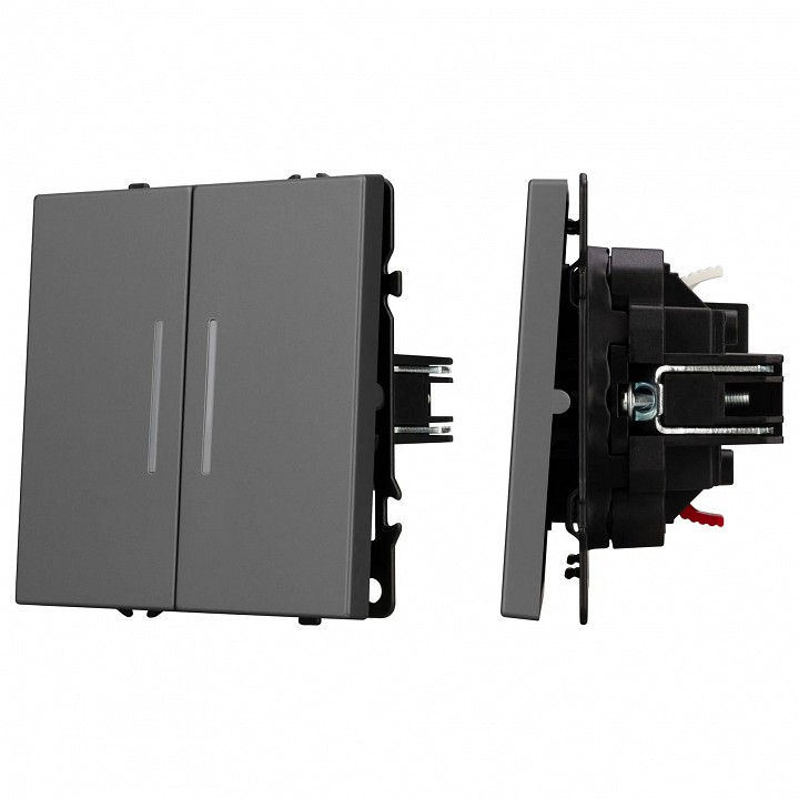 Выключатель двухклавишный без рамки Arlight SWT 054266 в интернет-магазине "Галерея света"