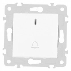 Кнопка звонка для жалюзи с подсветкой без рамки Arte Milano 203 203.37-1.white в интернет-магазине "Галерея света"