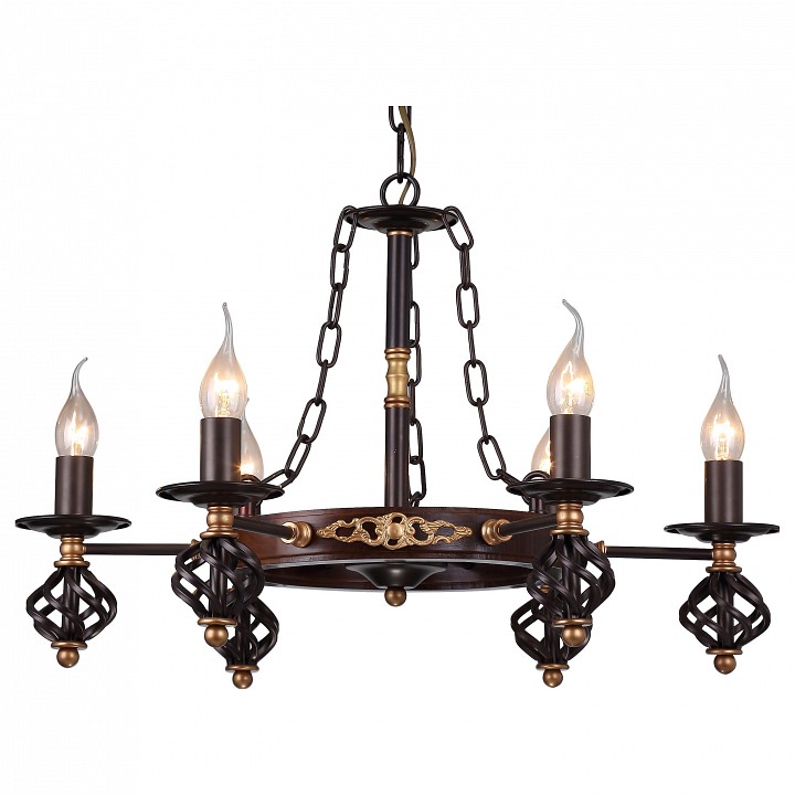 Подвесная люстра Arte Lamp Cartwheel A4550LM-6CK в интернет-магазине "Галерея света"