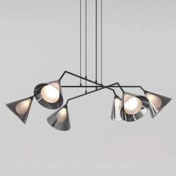 Подвесная люстра Eurosvet Enigma 70161/6 черный в интернет-магазине "Галерея света"