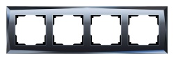Рамка на 4 поста Werkel Diamant (черный) W0041208 в интернет-магазине "Галерея света"