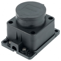 Розетка влагозащищенная с заземлением и крышкой Stekker Одри 39018 в интернет-магазине "Галерея света"