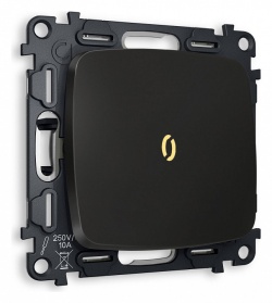 Выключатель проходной одноклавишный с подсветкой без рамки Ambrella Volt OMEGA MO802030 в интернет-магазине "Галерея света"