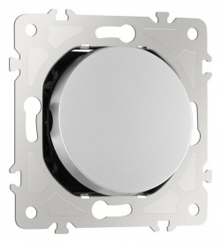 Выключатель проходной одноклавишный без рамки Arte Milano 202 202.32-1.silver в интернет-магазине "Галерея света"