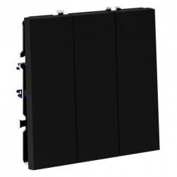 Выключатель трехклавишный без рамки Voltum S70 VLS030108 в интернет-магазине "Галерея света"