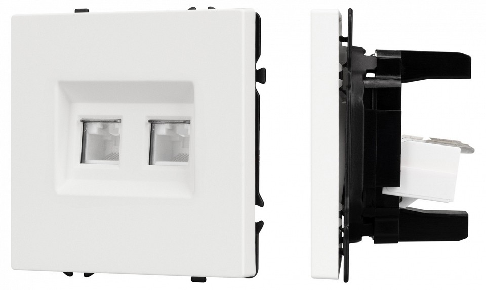 Розетка двойная Ethernet RJ-45 без рамки Arlight NOBE 054312(1) в интернет-магазине "Галерея света"