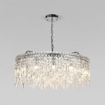 Подвесная люстра Eurosvet Blitz 60159 хром/ прозрачный хрусталь Strotskis в интернет-магазине "Галерея света"