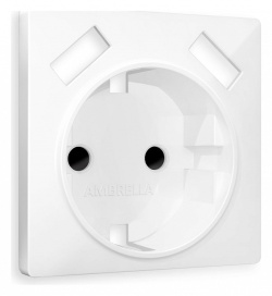 Накладка для розетки с заземлением и со шторками и 2хUSB type A Ambrella Volt ALFA AP1090 в интернет-магазине "Галерея света"