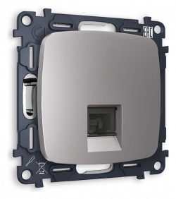 Розетка телефонная RJ-11 со штрокой, без рамки Ambrella Volt OMEGA MO512030 в интернет-магазине "Галерея света"