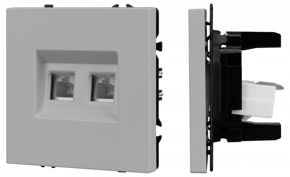 Розетка двойная Ethernet RJ-45 без рамки Arlight SCT-NOBE 059451 в интернет-магазине "Галерея света"