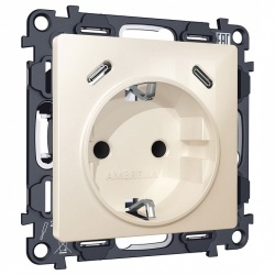 Розетка с заземлением и 2хUSB type C, без рамки Ambrella Volt ALFA MA310510 в интернет-магазине "Галерея света"