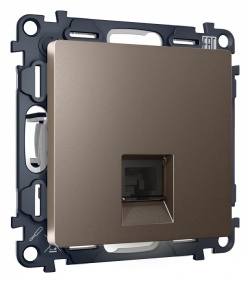 Розетка Ethernet RJ-45 и со шторками, без рамки Ambrella Volt ALFA MA642010 в интернет-магазине "Галерея света"