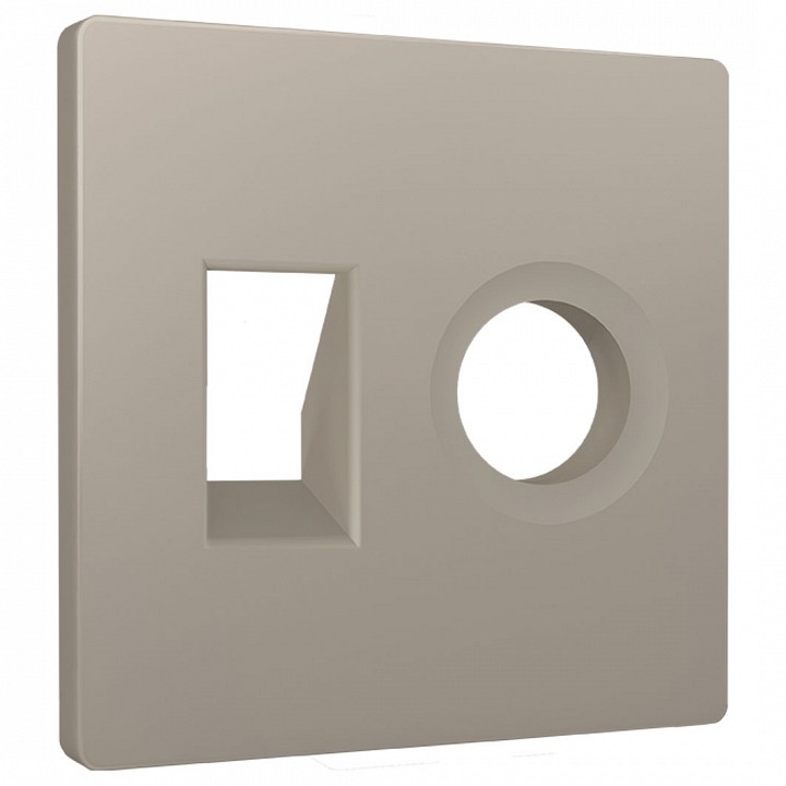 Накладка для ТВ-розетки и RJ-11 или RJ-45 Ambrella Volt ALFA AP3725 в интернет-магазине "Галерея света"