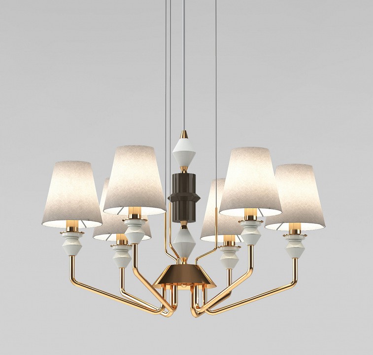 Подвесная люстра Eurosvet Olaria 101012/6 латунь Smart в интернет-магазине "Галерея света"
