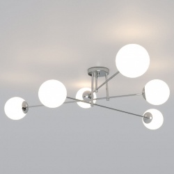 Потолочная люстра Eurosvet Netz 30181/6 хром в интернет-магазине "Галерея света"