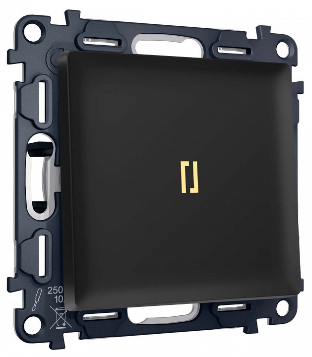 Выключатель самовозвратный одноклавишный с подсветкой, без рамки Ambrella Volt MA MA802050 в интернет-магазине "Галерея света"