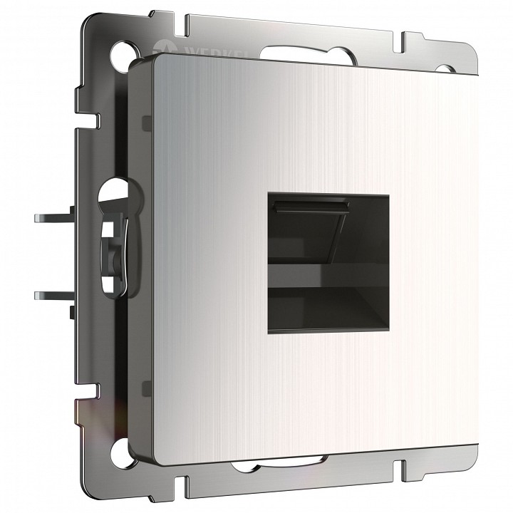 Розетка Ethernet RJ-45 без рамки Werkel глянцевый никель W1181002 в интернет-магазине "Галерея света"