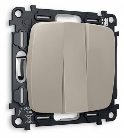 Выключатель трехклавишный без рамки Ambrella Volt OMEGA MO365010 в интернет-магазине "Галерея света"