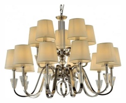 Подвесная люстра iLamp Alesti P2424-10+5 Nickel в интернет-магазине "Галерея света"