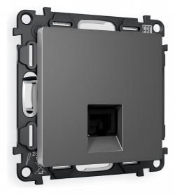 Розетка телефонная RJ-11 со штрокой, без рамки Ambrella Volt ALFA MA662030 в интернет-магазине "Галерея света"