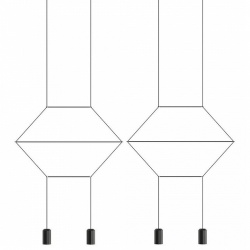 Подвесной светильник Imperiumloft Via Wireflow polyhedral Via01 в интернет-магазине "Галерея света"